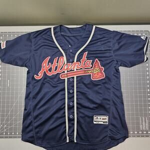 Atlanta Braves Jersey 44 Large Majestic Hoes Mad Baseball MLB 97 Streetwear Y2K